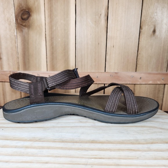 Chaco Z/2‎ Sandals Mens 12 Brown Striped Thong Toe Loop Adjustable Outdoor Shoes main image 4